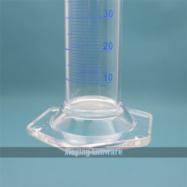 Glass Hexagonal measuring cylinder