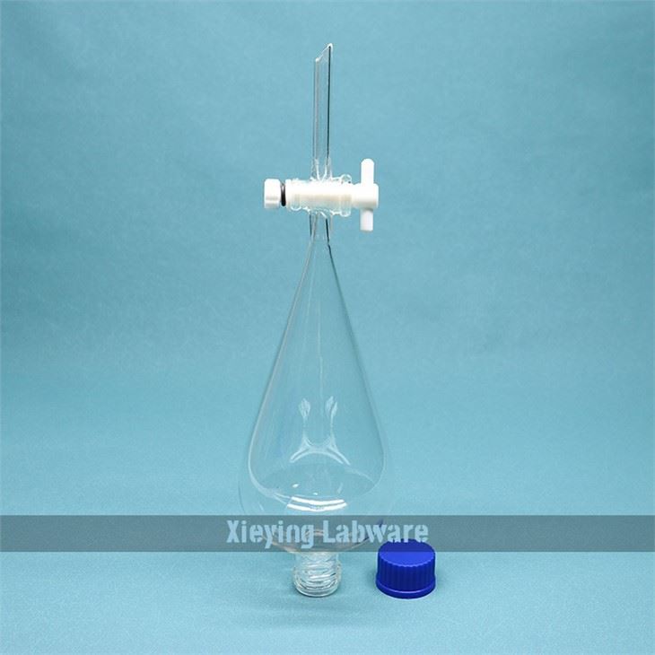 pear shape glass separatory funnel