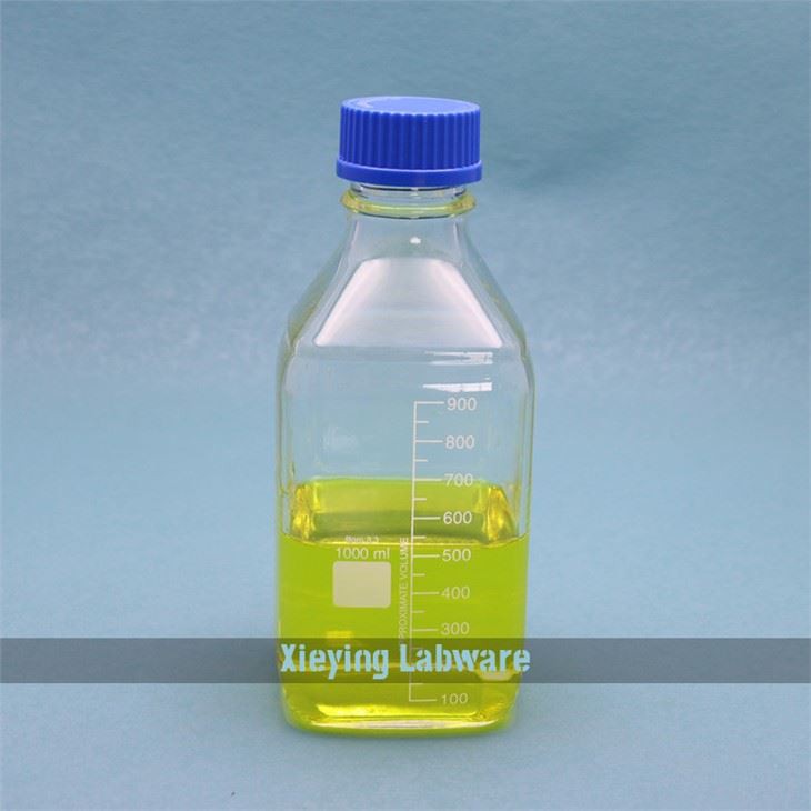 Square Laboratory Reagent Bottle